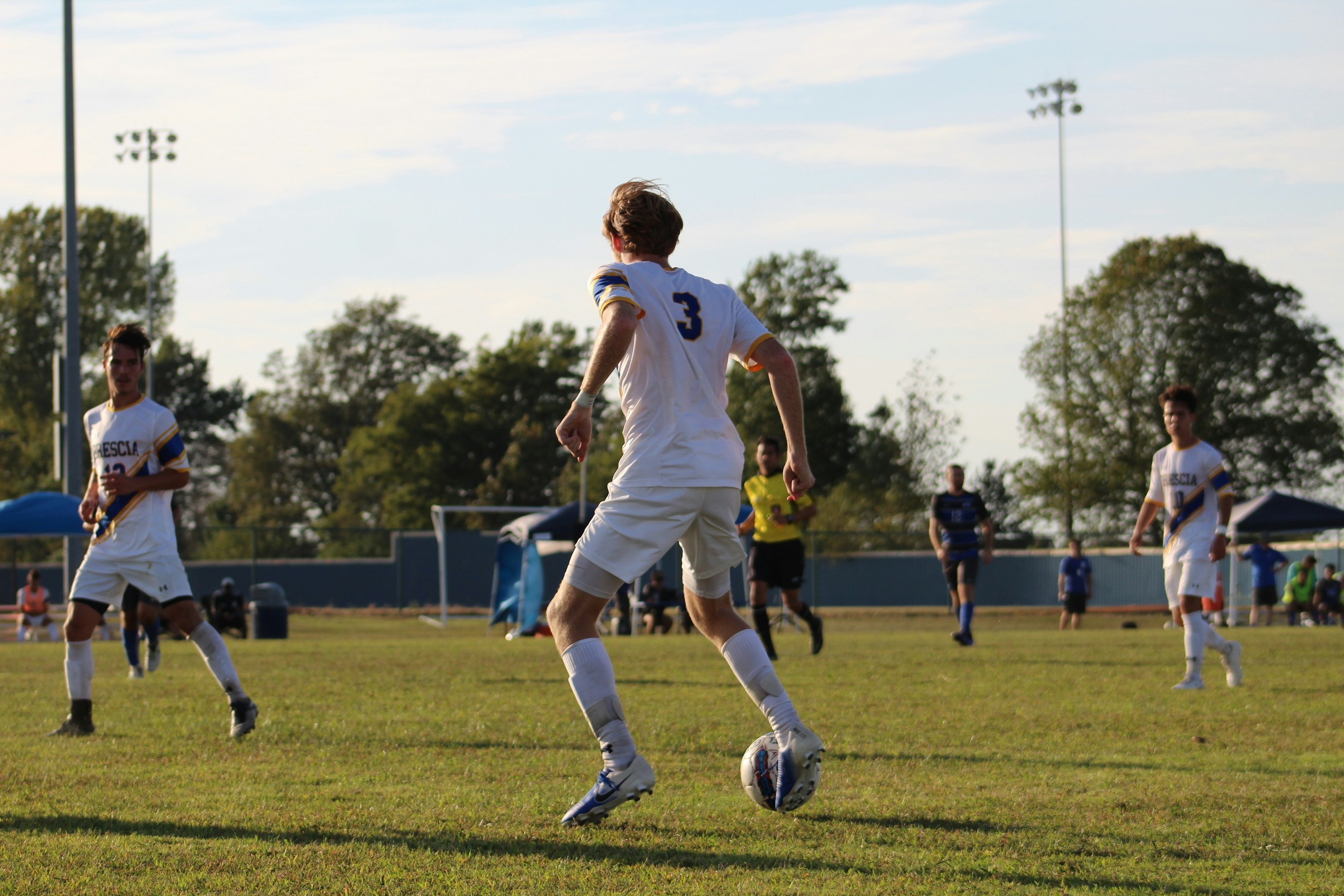 Men's soccer player in match